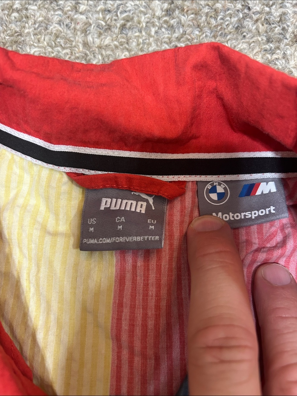 Puma Men’s Multi-Color Racing Panel Button-Down Shirt - Picture 4 of 6